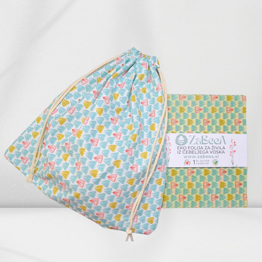 SET ZA KRUH trikotniki: XL OVITEK za živila in VREČA