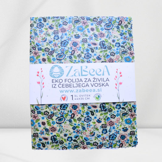 XL eko OVITEK za živila: Modri vzorci